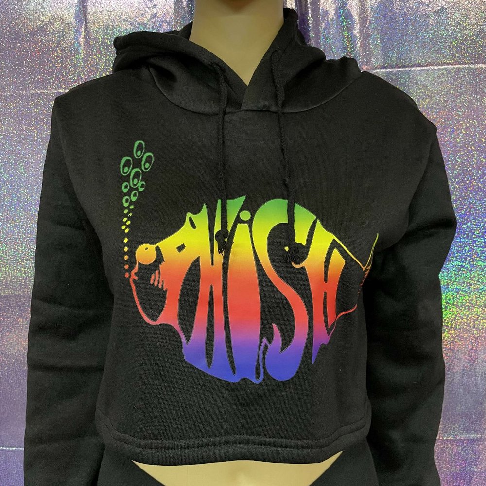 Phish Band Cropped Hoodie / Jacket Trippy Hippie Psychedelic Stoner Boho
